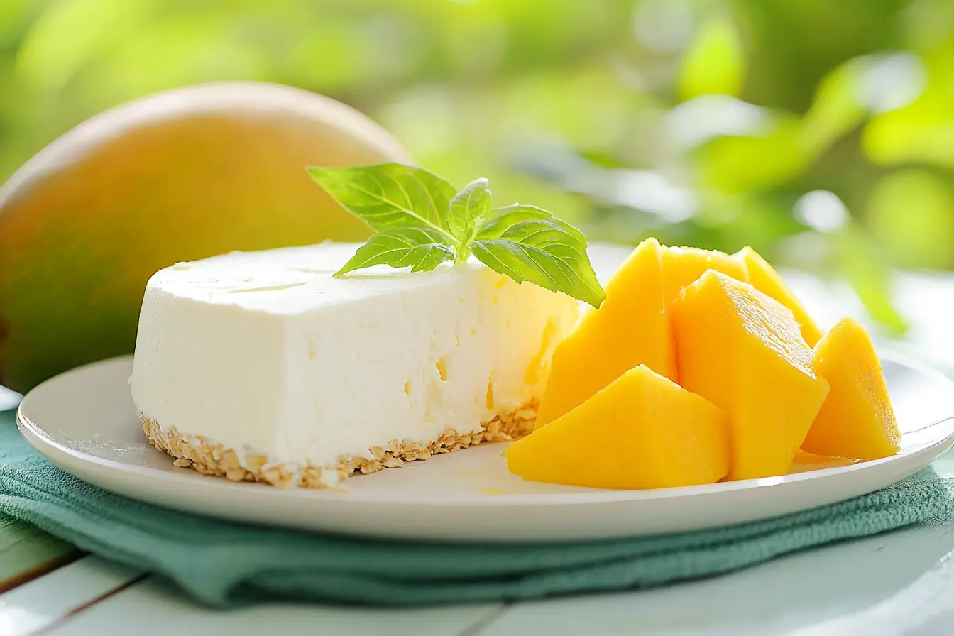 Baked cottage cheese dish showing creamy texture