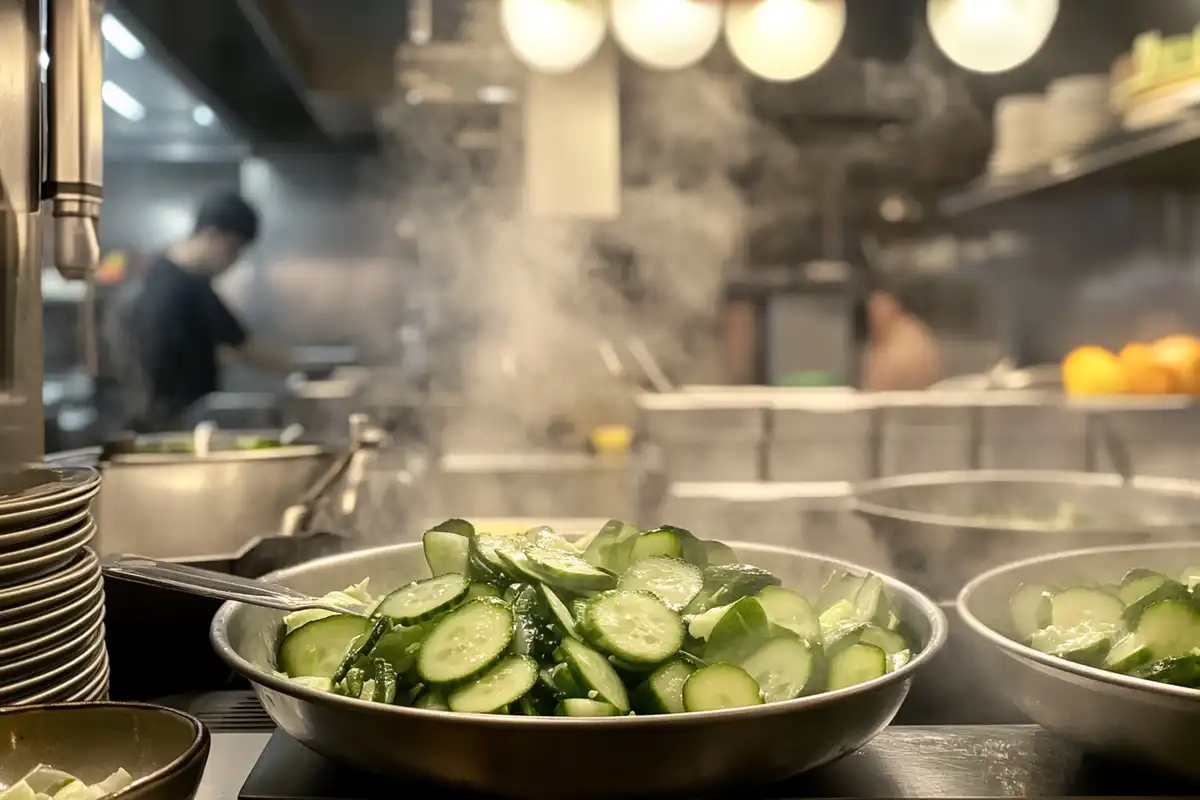 Din Tai Fung cucumber salad, a signature dish