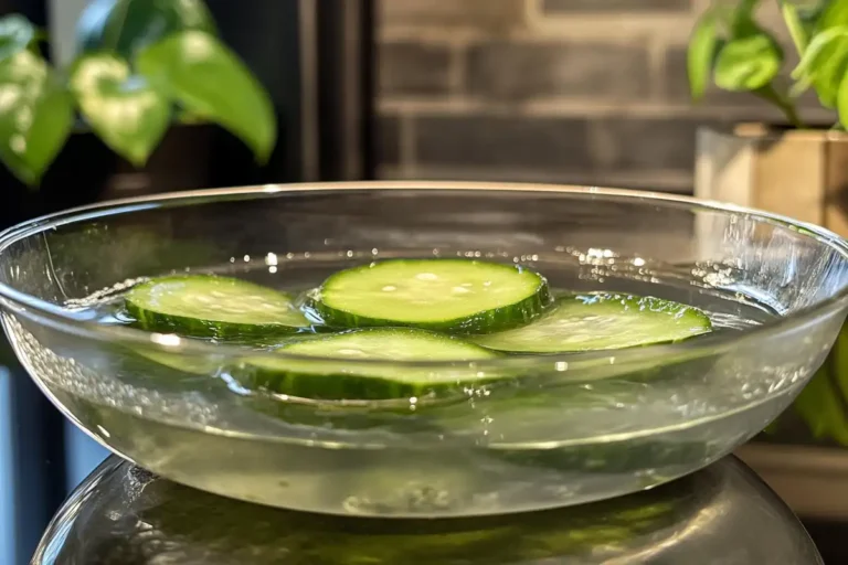 What does a cucumber salad contain, cucumber slices with herbs