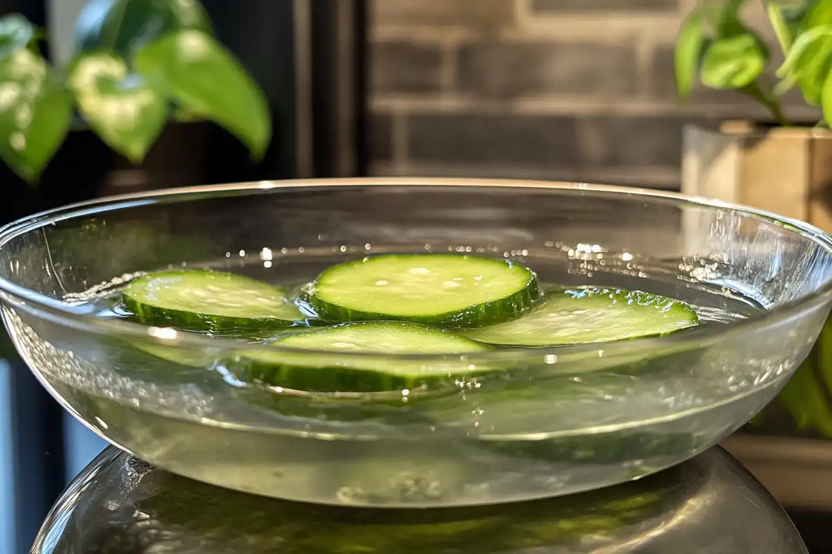 What does a cucumber salad contain, cucumber slices with herbs
