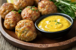 Ranch dressing is great as a sauce for sausage balls.