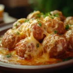 Sausage balls are better with cream cheese served on a platter.