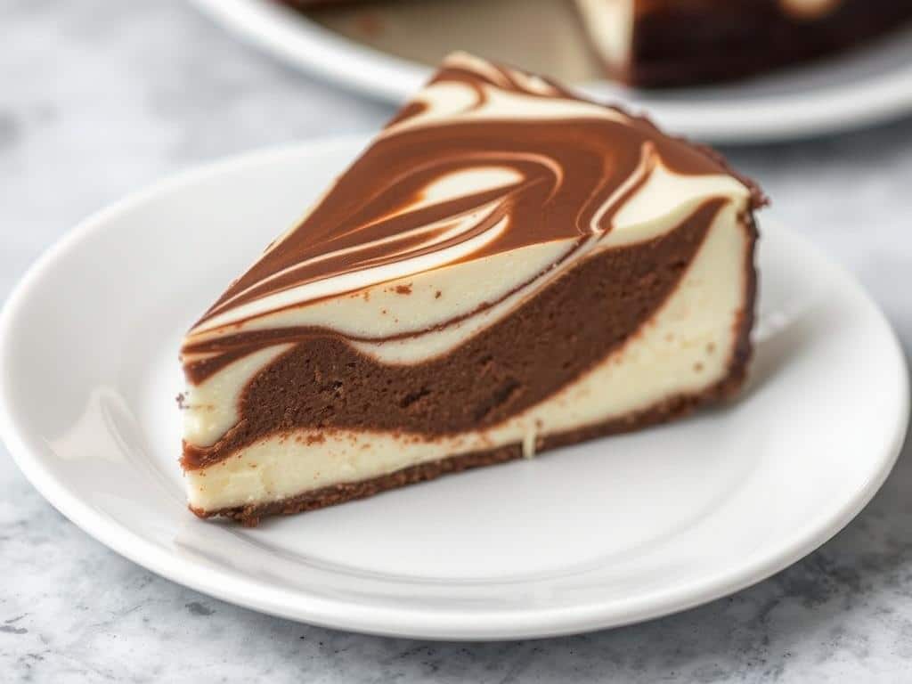 Chocolate swirl gluten-free cheesecake
