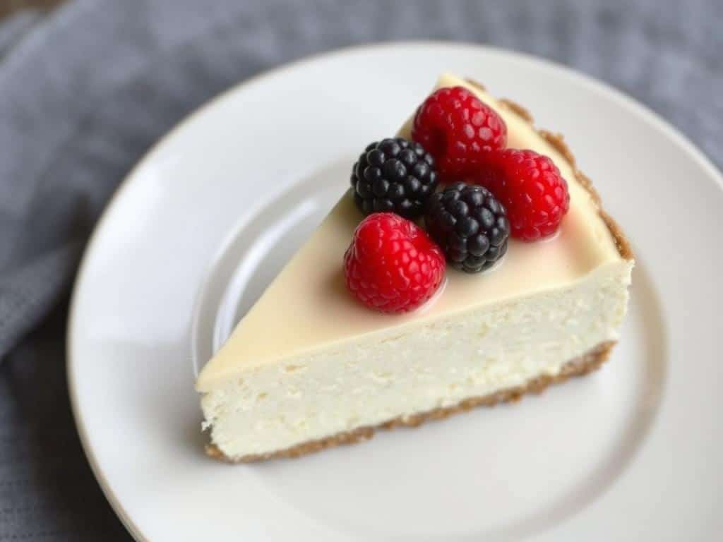 Dairy-free gluten-free cheesecake made with cashew cream