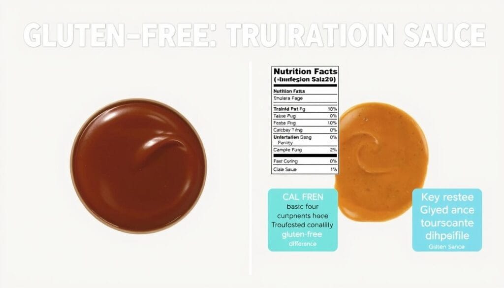 Nutritional comparison between gluten-free and traditional brown sauce