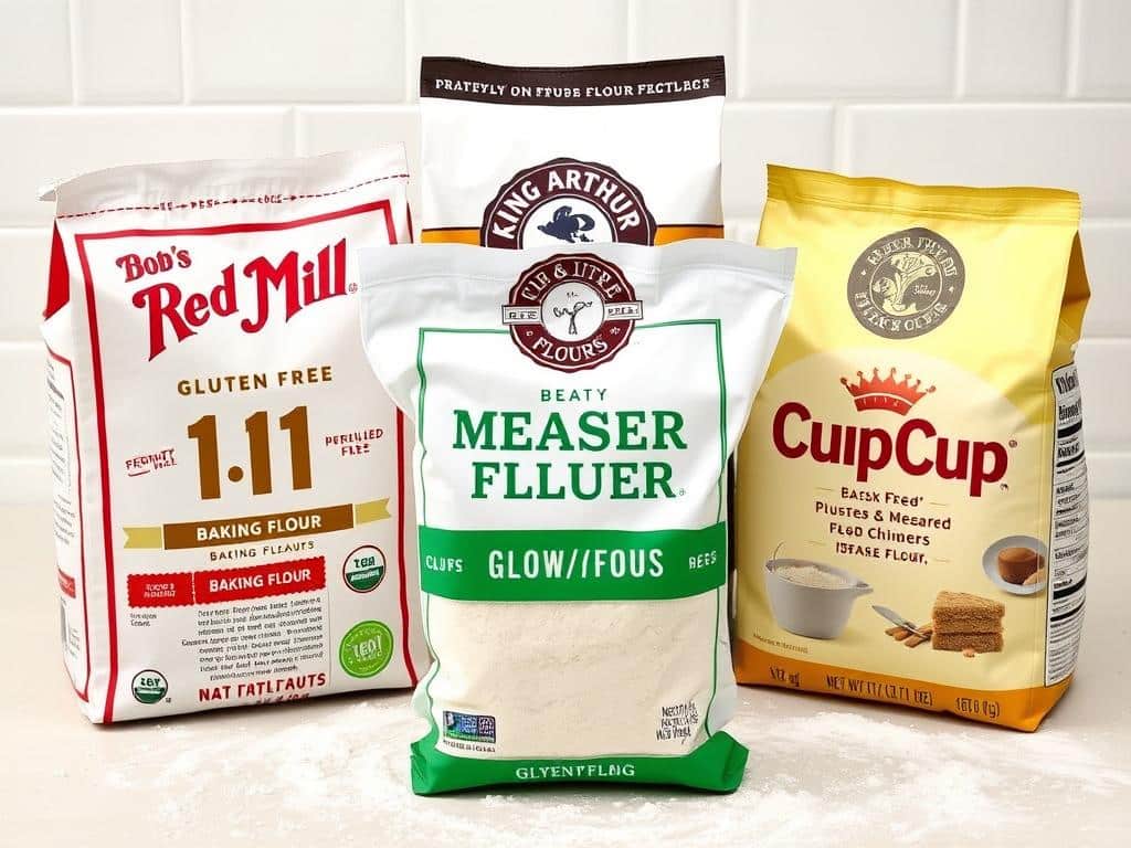 Various gluten free flour options including Bob's Red Mill 1:1 Baking Flour