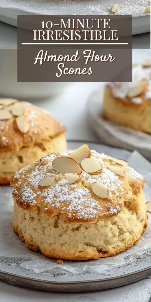 Delicious homemade almond flour scones on a plate