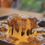 Amish Hamburger Steak Bake ready to serve, a comforting and hearty dish.