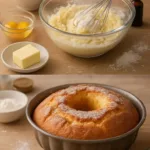 Delicious Butter Bundt Cake on a decorative plate with icing