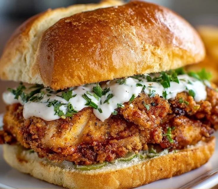 Cajun Crispy Chicken Sandwich with Garlic Aioli: Irresistibly Juicy!