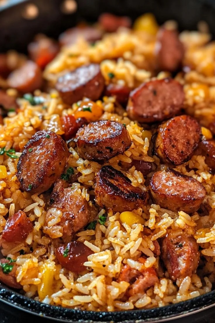 Cajun Sausage and Rice Skillet 2 Cajun Sausage and Rice Skillet