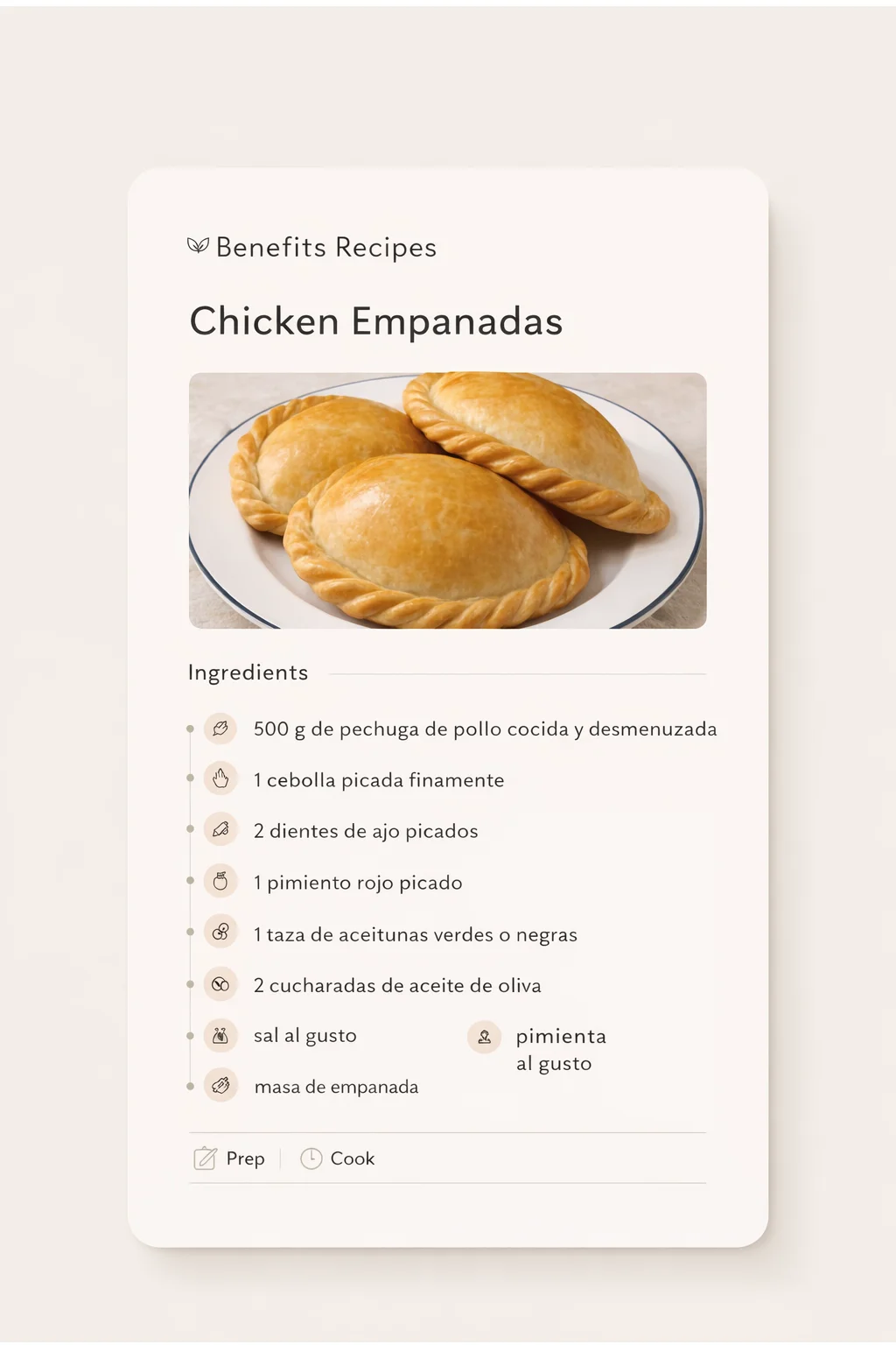 Delicious chicken empanadas on a plate, golden brown and crispy.