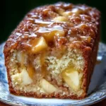 Freshly baked Country Apple Fritter Bread with apples and spices