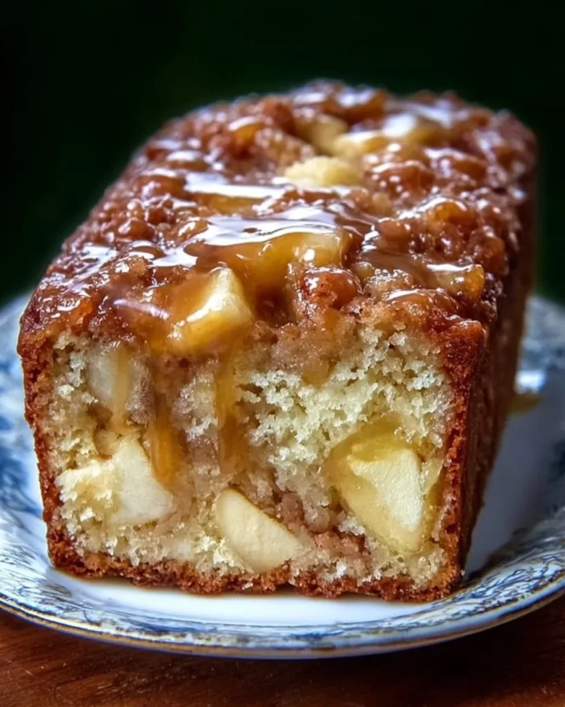 Freshly baked Country Apple Fritter Bread with apples and spices