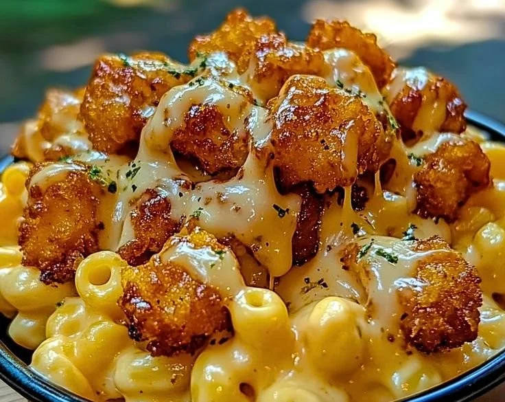 Creamy Honey Pepper Chicken Mac and Cheese Delight 4 Creamy Honey Pepper Chicken Mac and Cheese with a savory twist on classic comfort food.