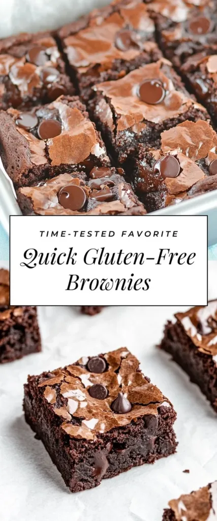 Decadent gluten-free brownies with rich chocolate flavor