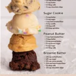 Delicious bowl of edible cookie dough with chocolate chips and sprinkles