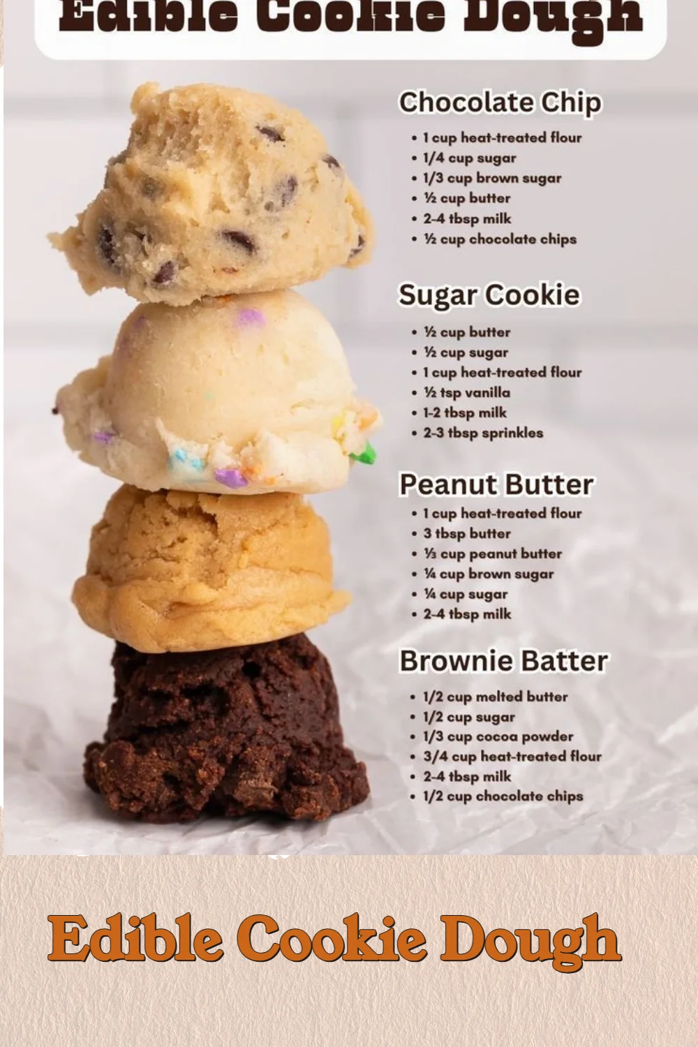 Delicious bowl of edible cookie dough with chocolate chips and sprinkles