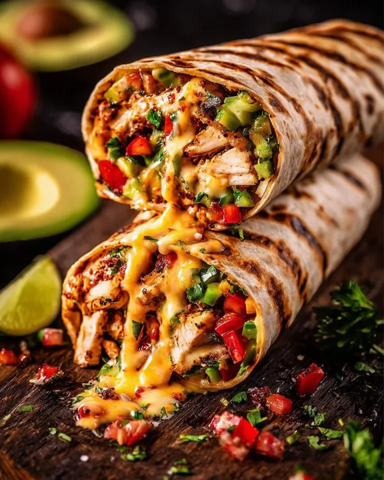 Fresh veggie wrap filled with colorful vegetables for a healthy meal