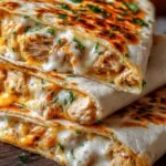 Garlic Chicken Wraps with fresh vegetables and flavorful ingredients