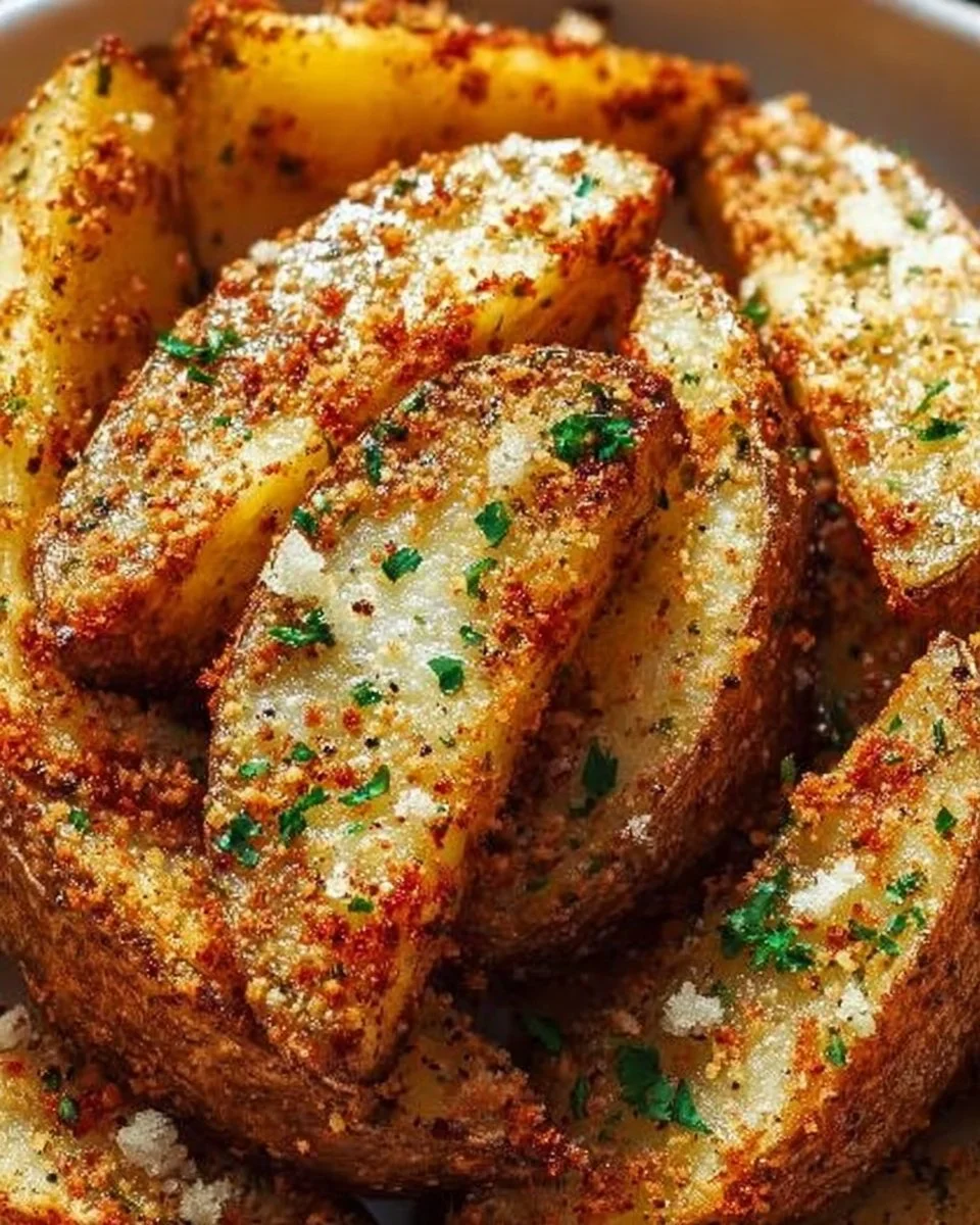 Garlic Parmesan Potato Wedges