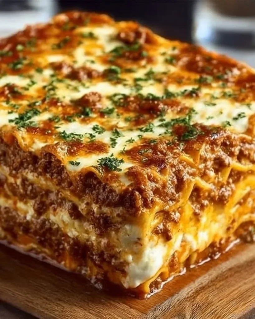 Delicious Million Dollar Spaghetti Casserole served in a baking dish