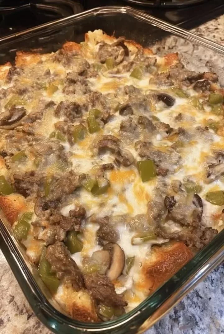 Philly Cheese Steak Casserole