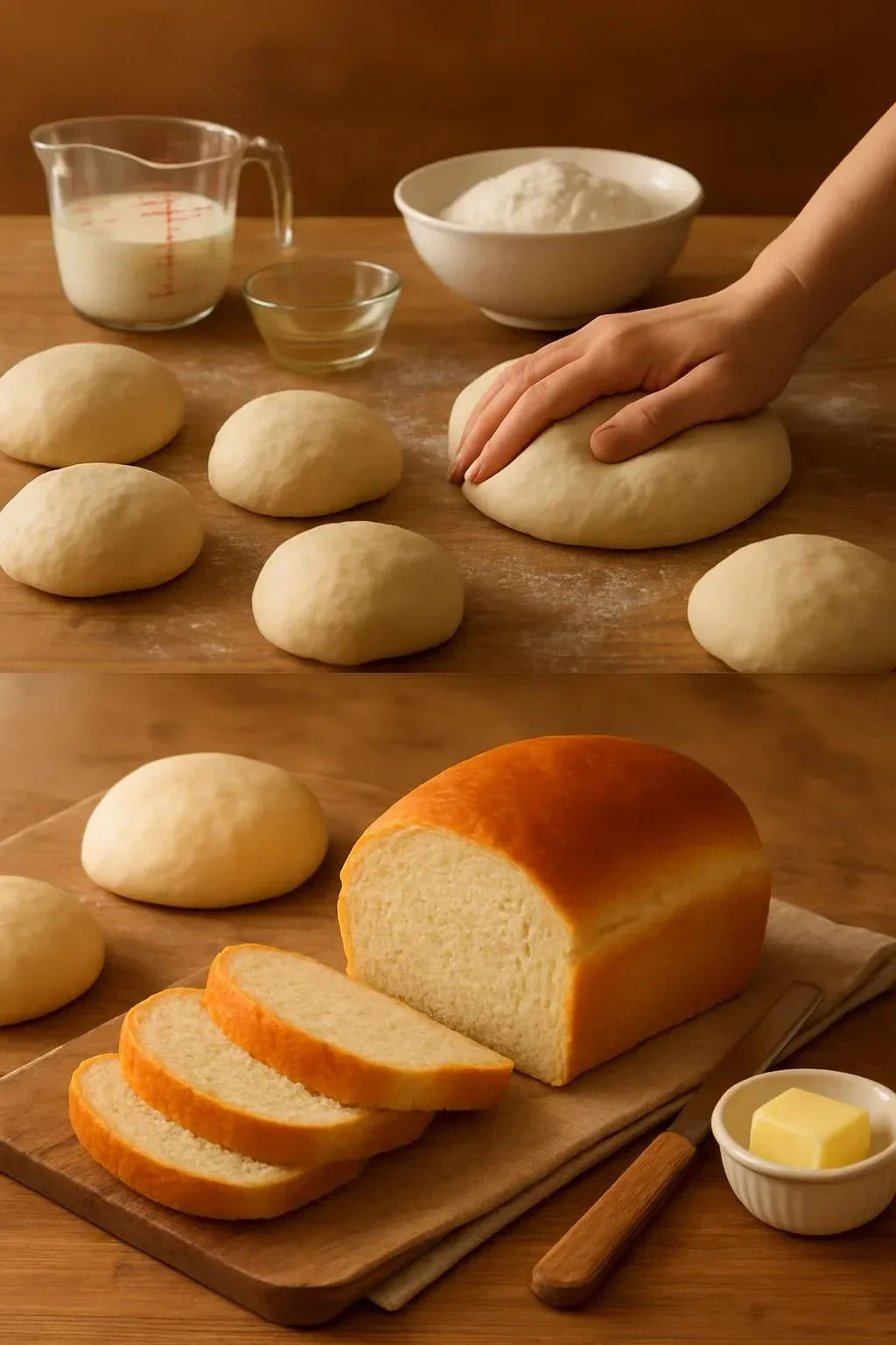 Quick recipe for fluffy homemade white bread