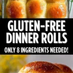 Fluffy yeast gluten-free dinner rolls fresh out of the oven
