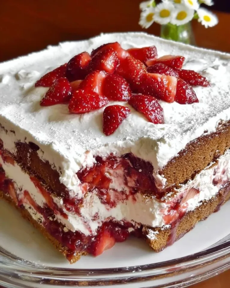 Delicious 5-ingredient cake topped with fresh fruit on a white plate