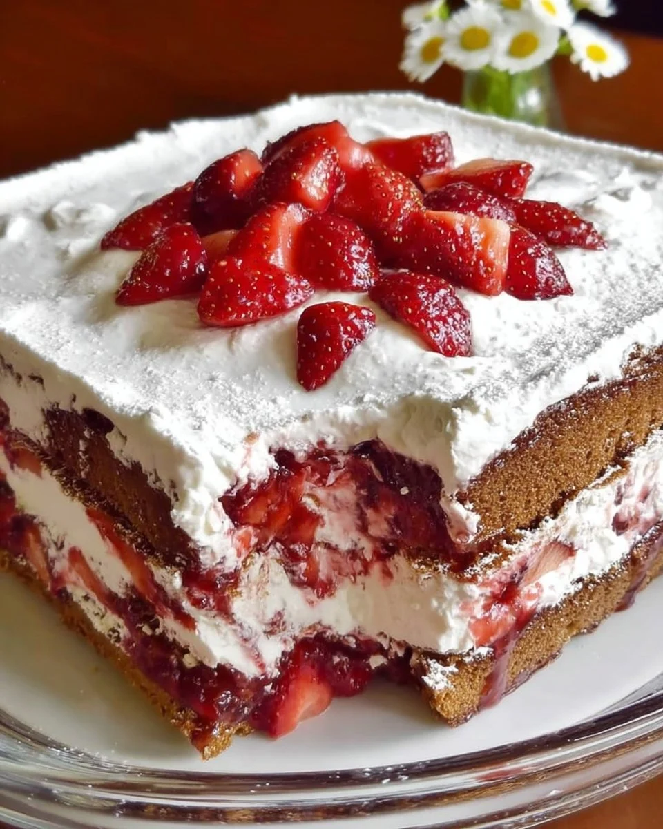 Delicious 5-ingredient cake topped with fresh fruit on a white plate