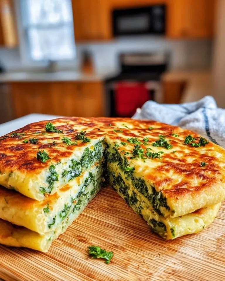 Homemade Chickpea Flatbread served with fresh vegetables and herbs