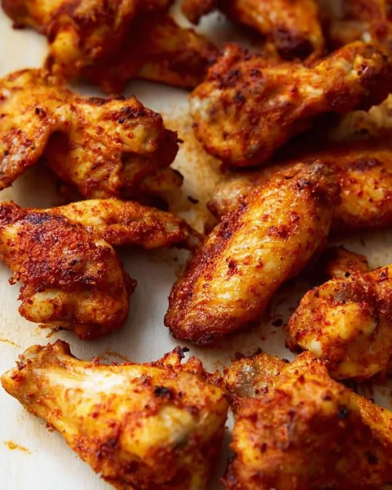Crispy gluten-free chicken wings served with dipping sauce on a plate.