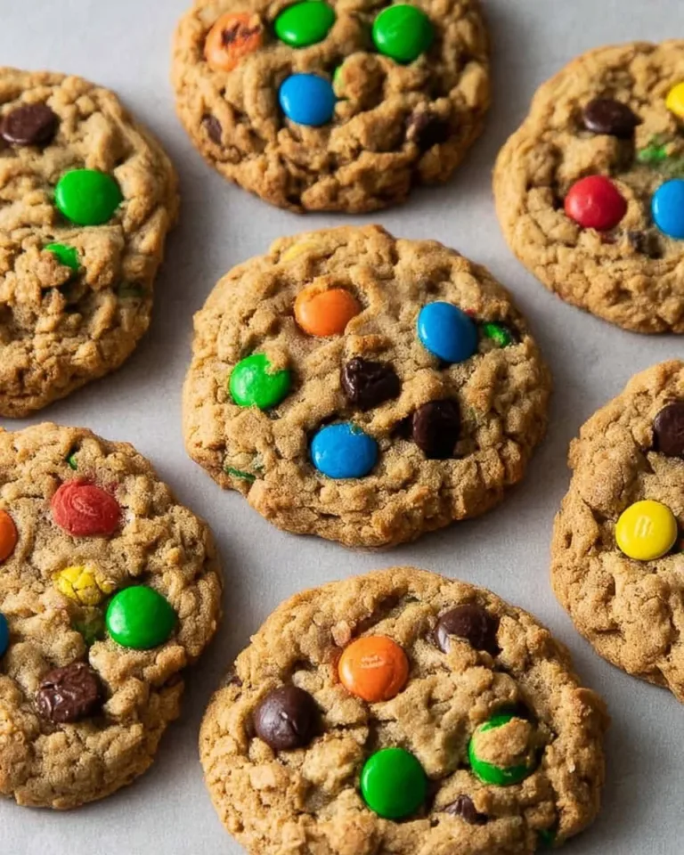 Delicious easy gluten-free monster cookies on a plate