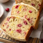 Gluten-Free Cranberry Orange Bread with cranberries and oranges