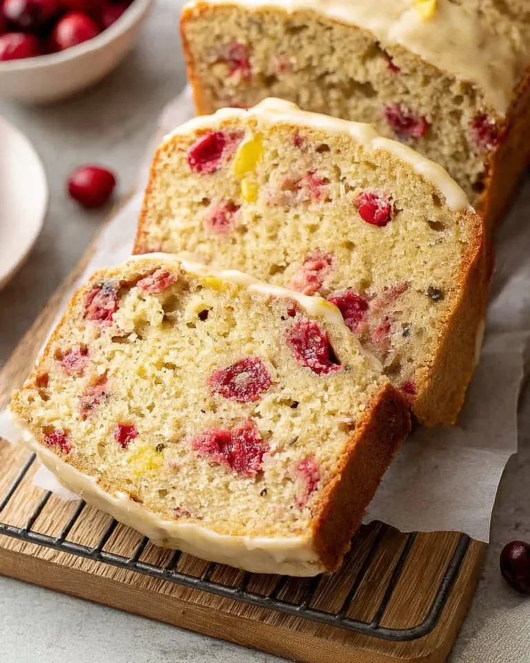Gluten-Free Cranberry Orange Bread with cranberries and oranges