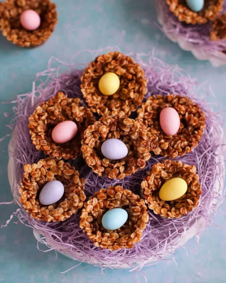 Gluten free Easter Nests made with chocolate and crispy treats