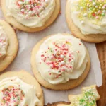 Plate of gluten-free sugar cookies decorated with sprinkles