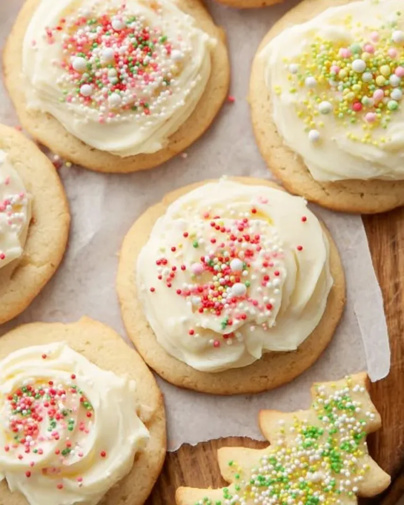 Plate of gluten-free sugar cookies decorated with sprinkles