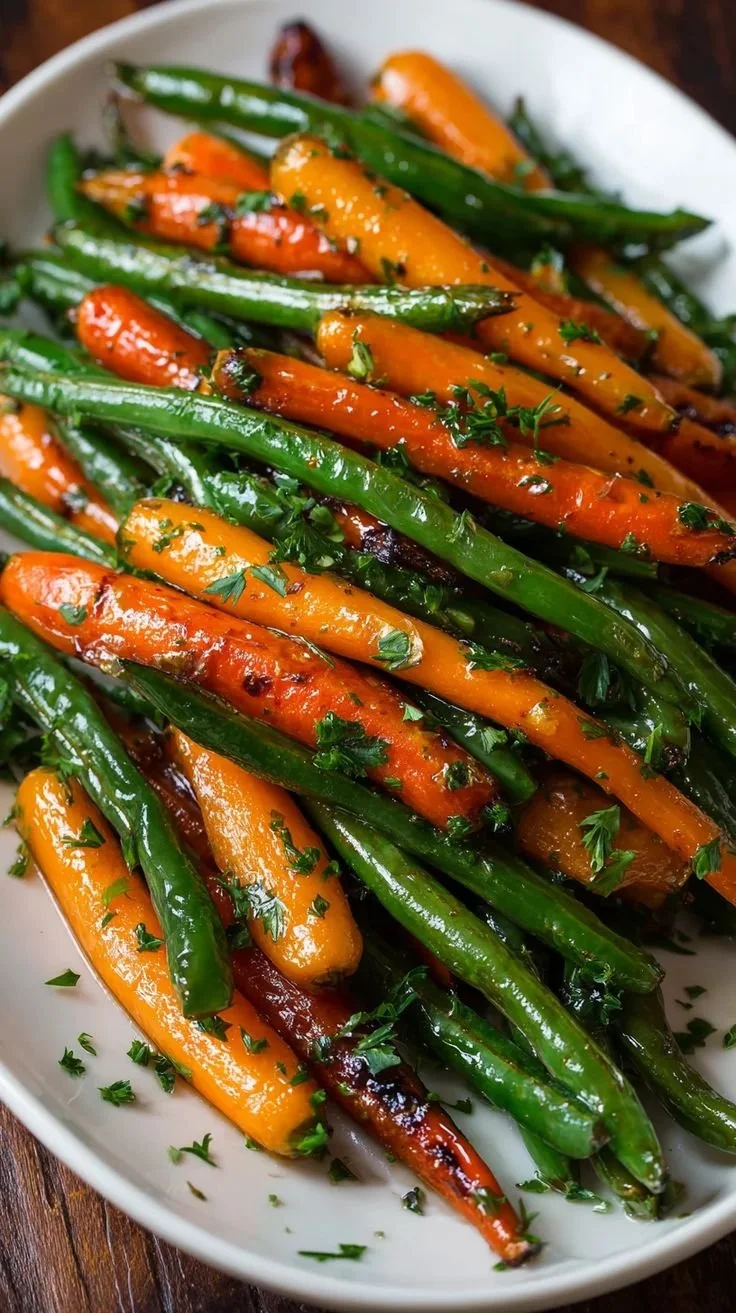 Honey Glazed Carrots and Green Beans 2 Honey Glazed Carrots & Green Beans