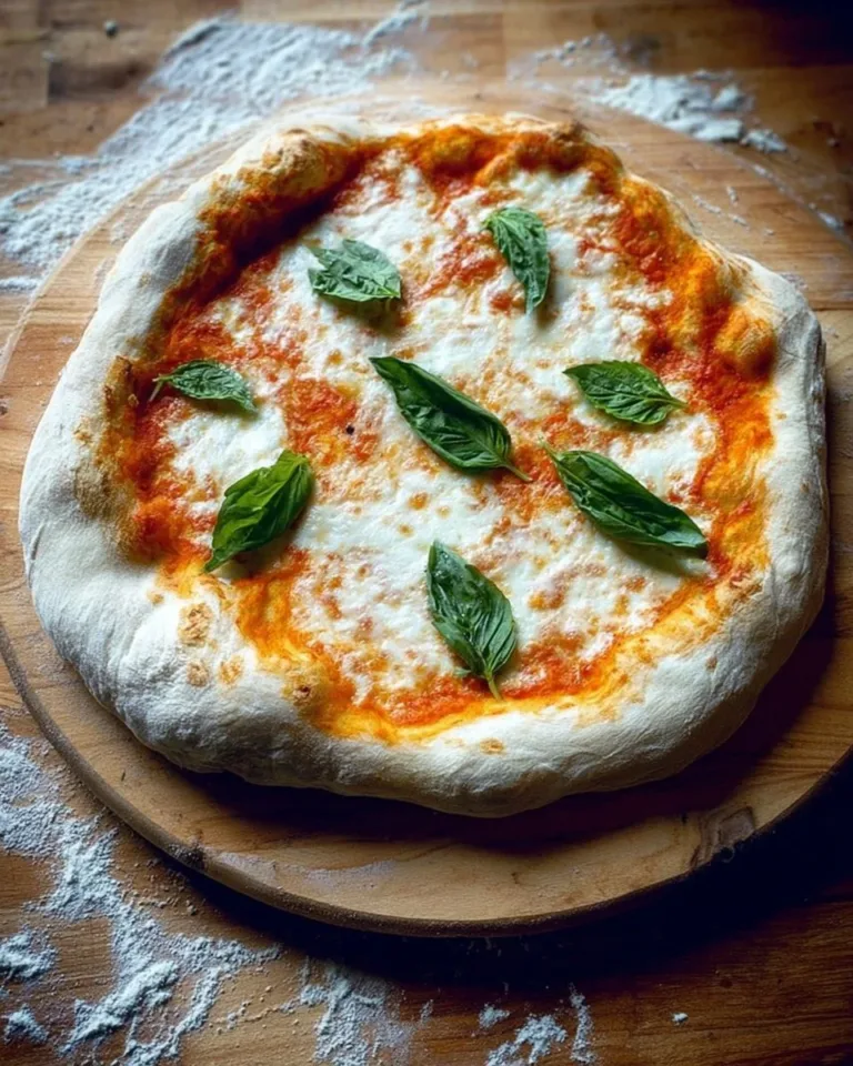 No-knead pizza dough recipe for homemade pizza crust.