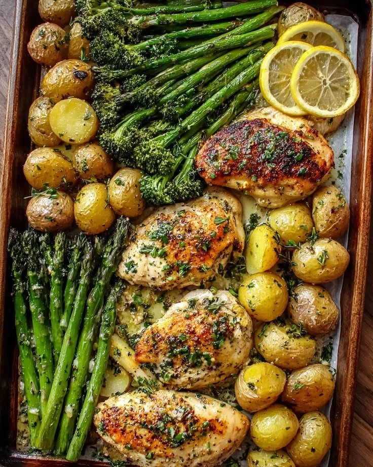 Sheet Pan Garlic Butter Chicken and Veggies 1 Sheet Pan Garlic Butter Chicken and Veggies