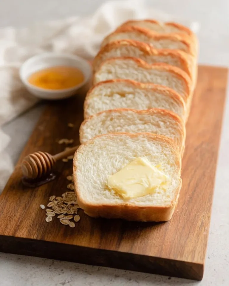 Loaf of freshly baked simple and delicious white bread on a wooden table